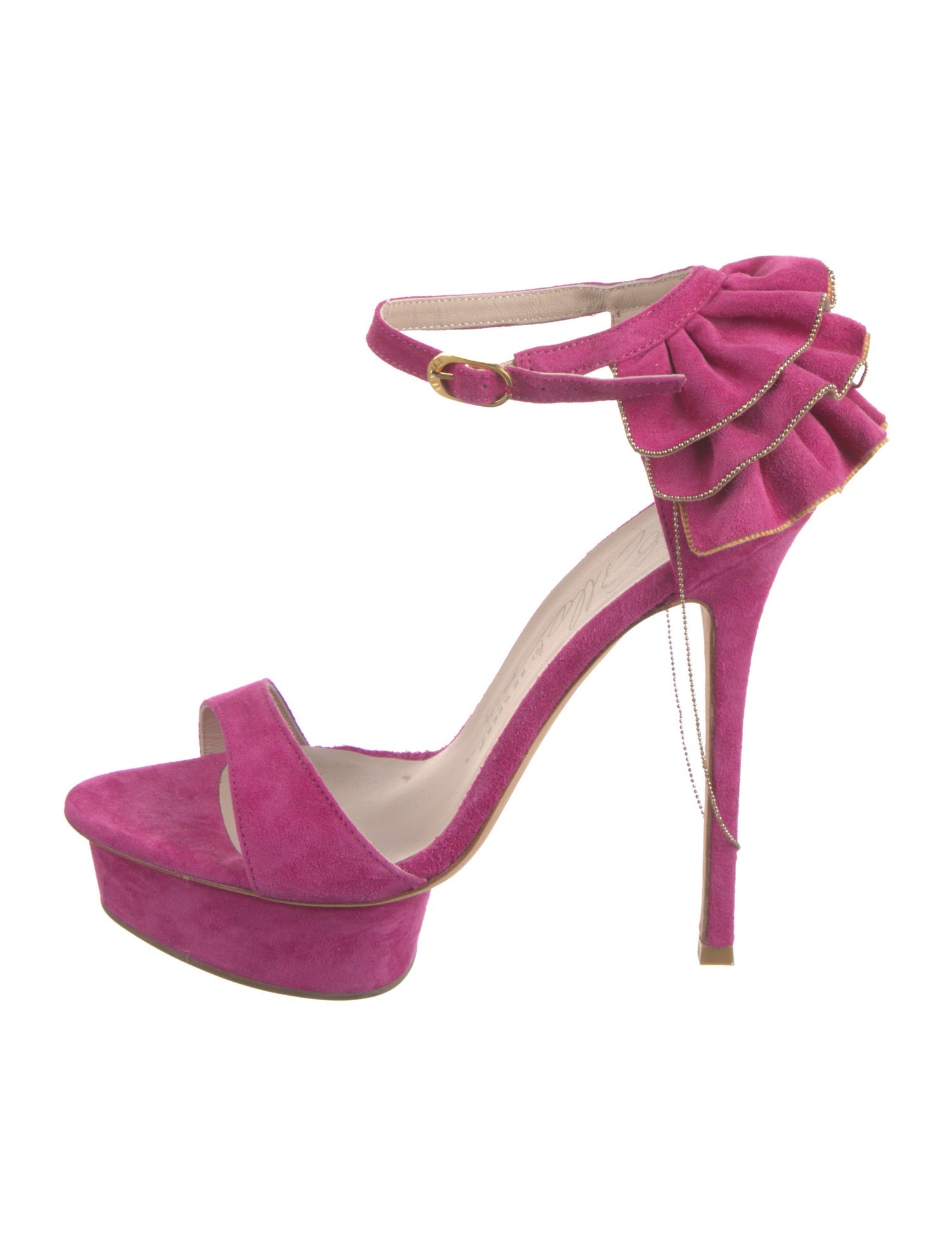 Enio Silla For Le Silla Suede Animal Print Sandals