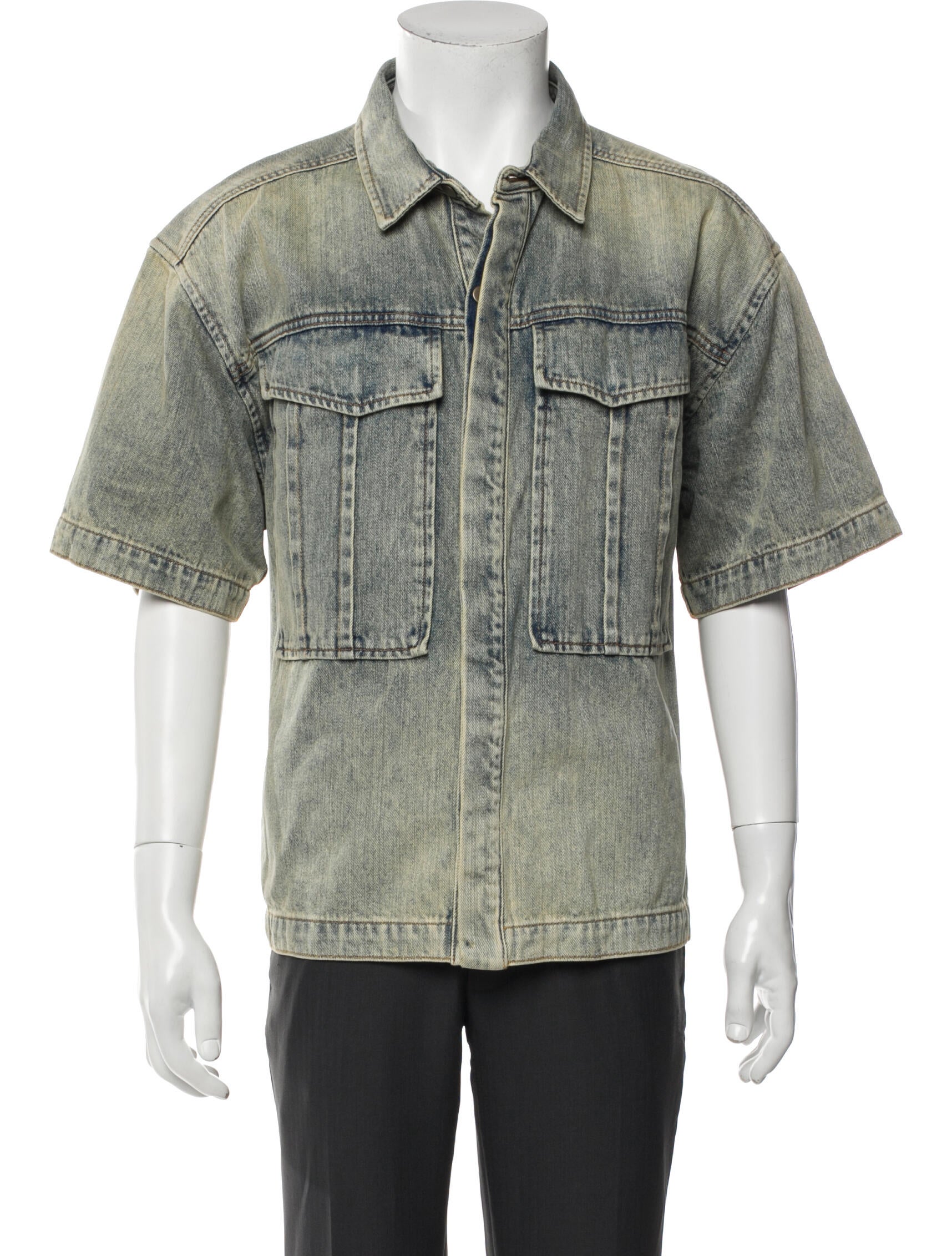 Entire Studios Short Sleeve Denim Shirt