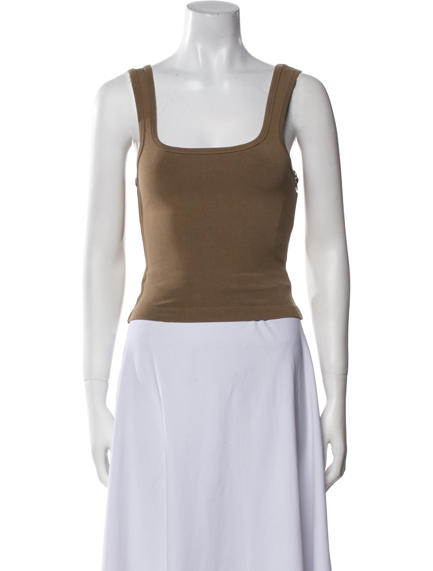 Entire Studios Square Neckline Sleeveless Crop Top