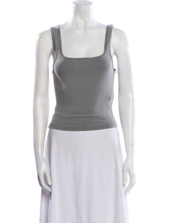 Entire Studios Square Neckline Sleeveless Crop Top
