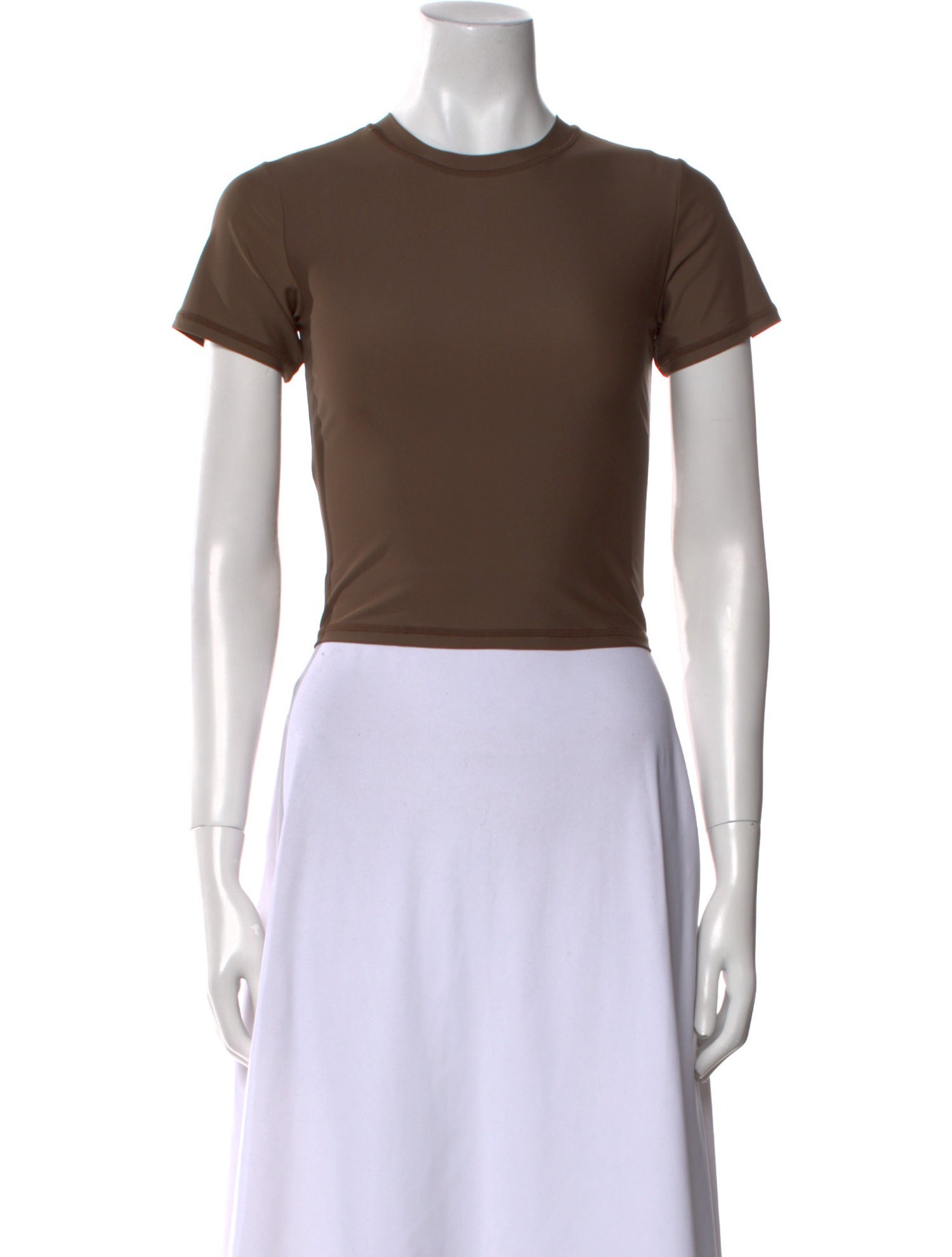 Entire Studios Crew Neck Short Sleeve Crop Top