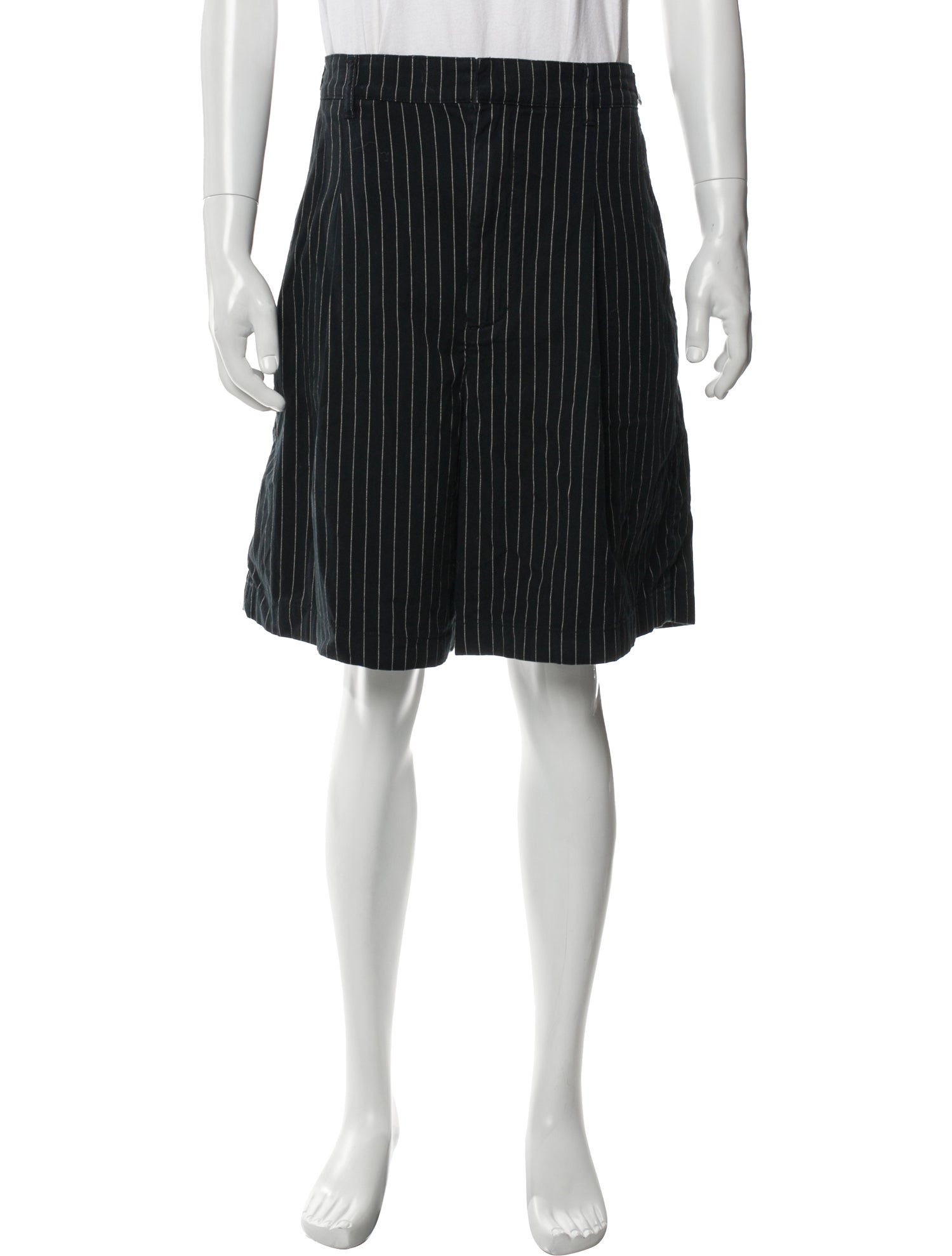 Entire Studios Striped Flat Front Shorts