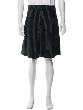 Entire Studios Striped Flat Front Shorts