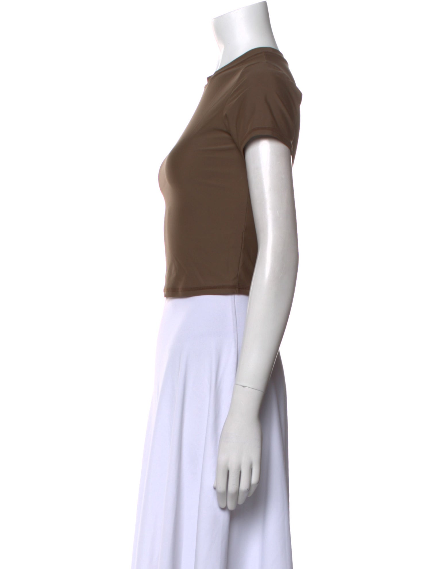 Entire Studios Crew Neck Short Sleeve Crop Top