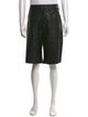 Entire Studios Leather Flat Front Shorts