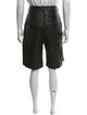 Entire Studios Leather Flat Front Shorts
