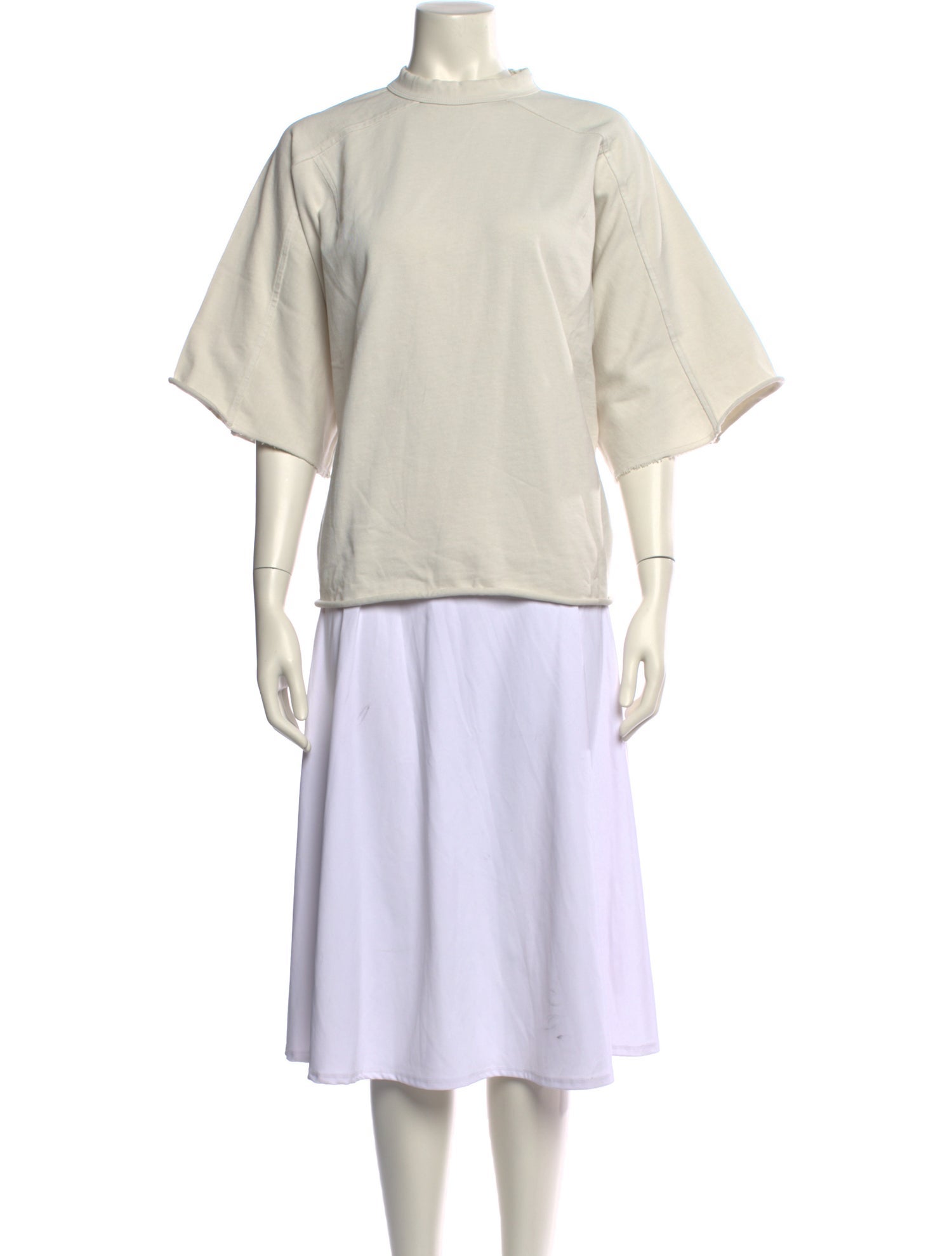 Entire Studios Mock Neck Three-Quarter Sleeve Sweatshirt