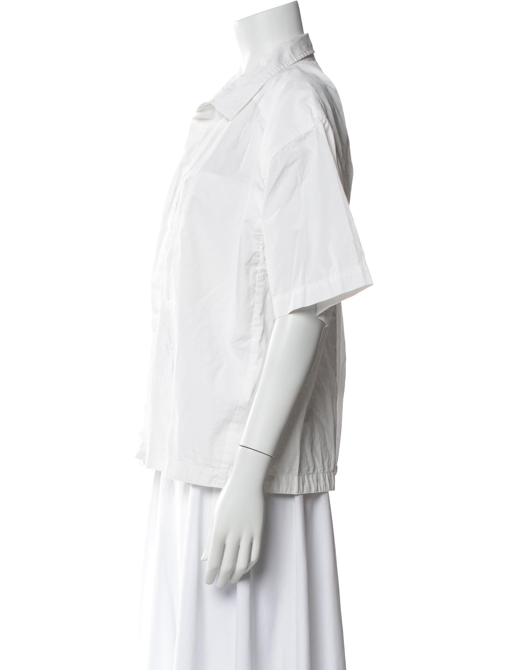 Entire Studios Three-Quarter Sleeve Button-Up Top