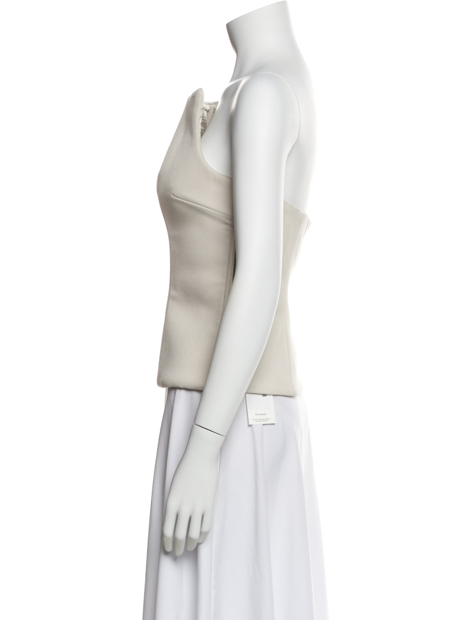 Entire Studios Square Neckline Sleeveless Crop Top