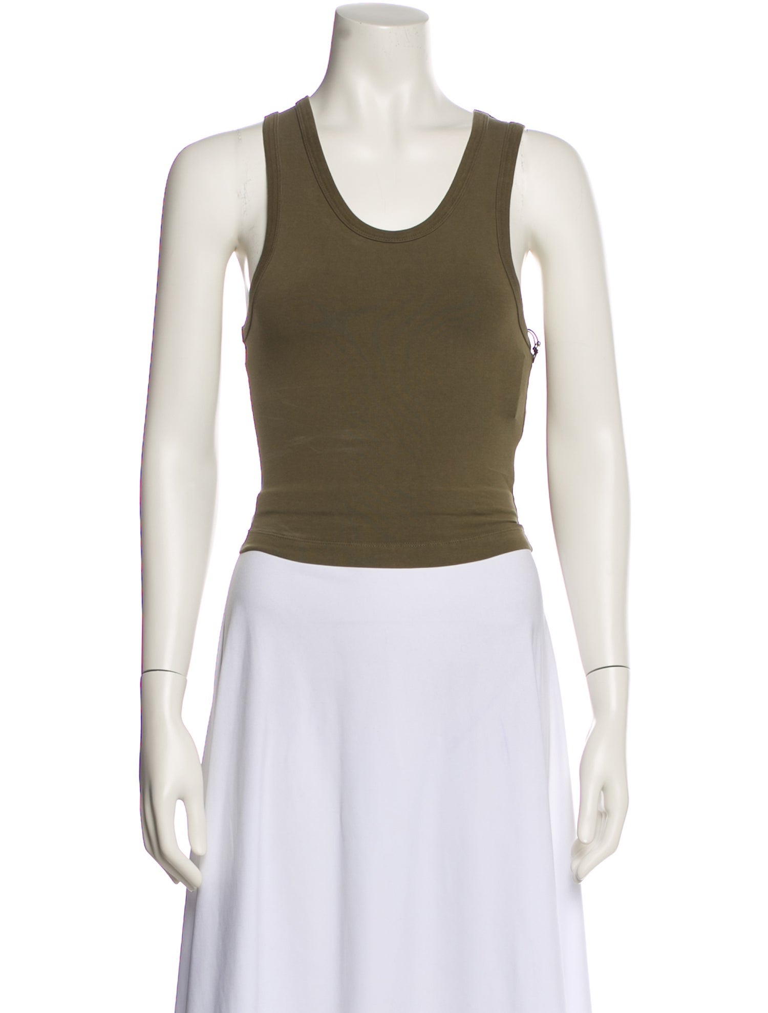 Entire Studios Scoop Neck Sleeveless Crop Top