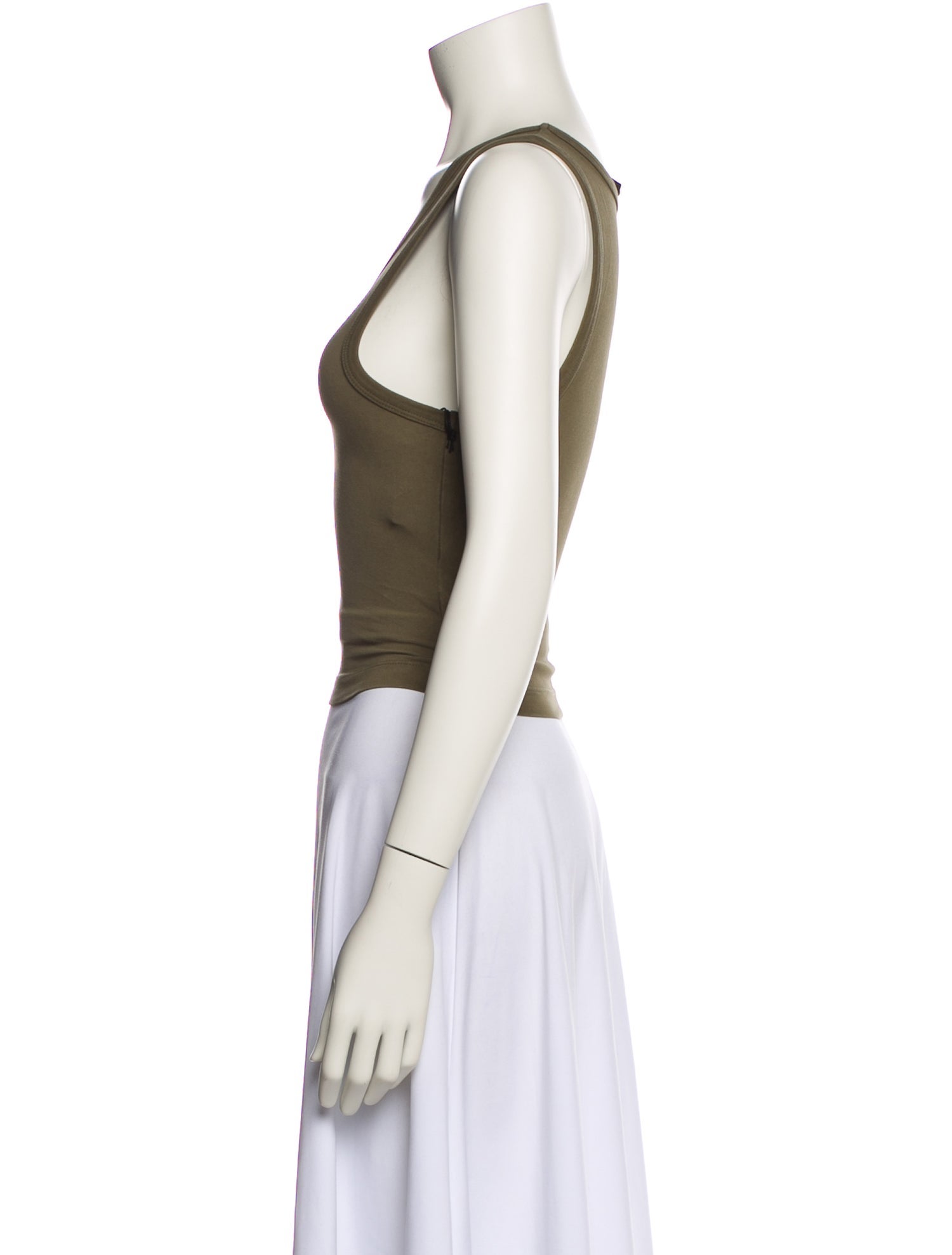 Entire Studios Scoop Neck Sleeveless Crop Top