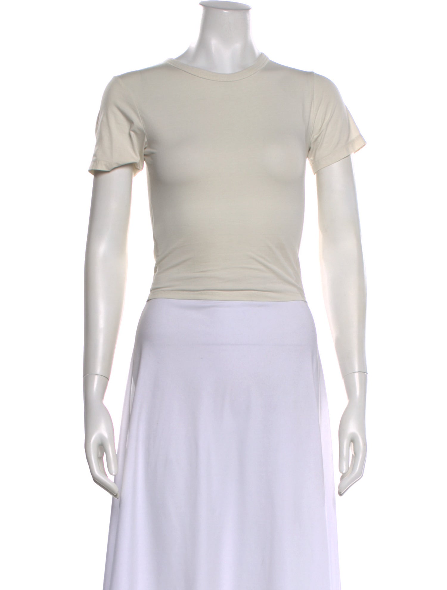 Entire Studios Bateau Neckline Short Sleeve Crop Top