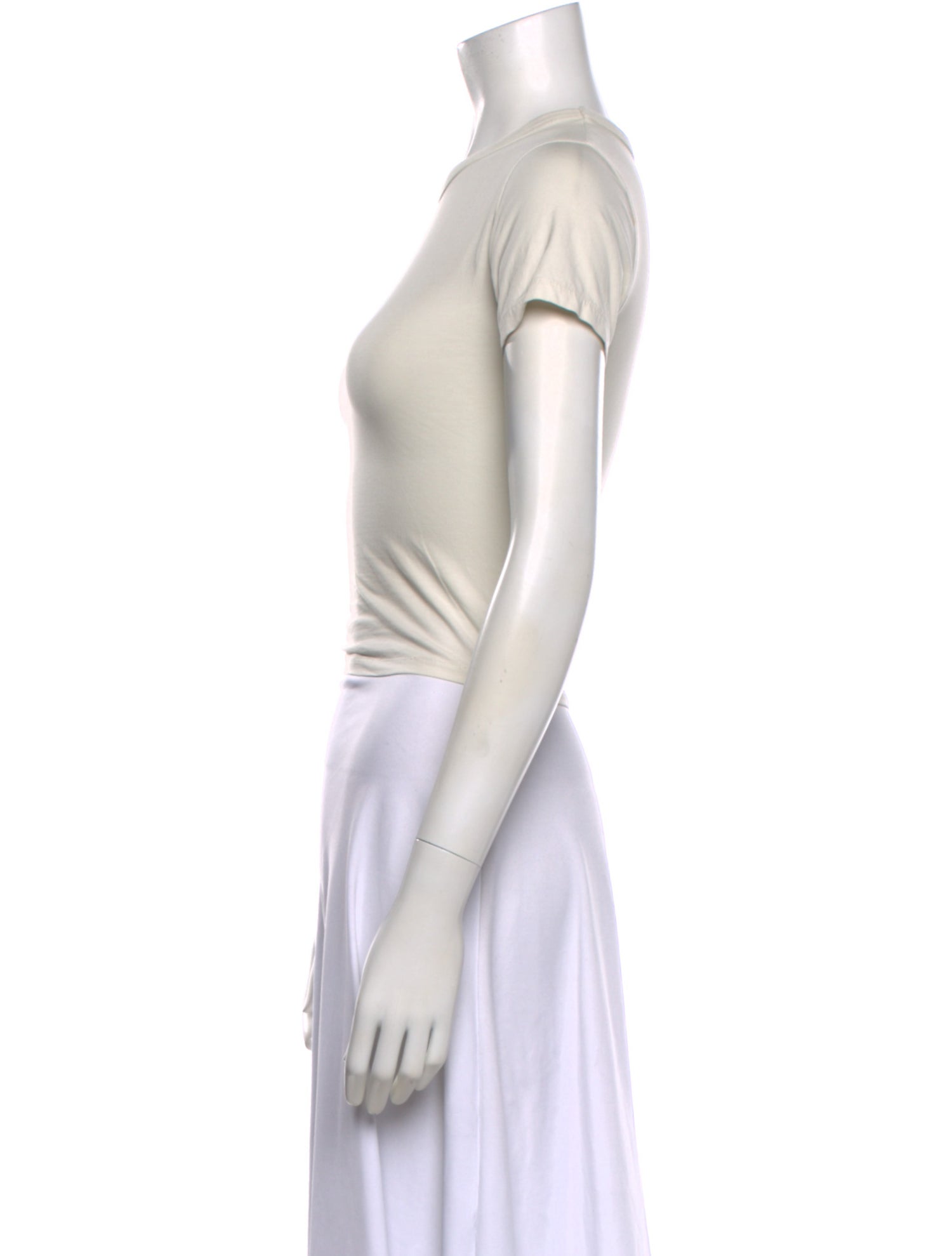 Entire Studios Bateau Neckline Short Sleeve Crop Top