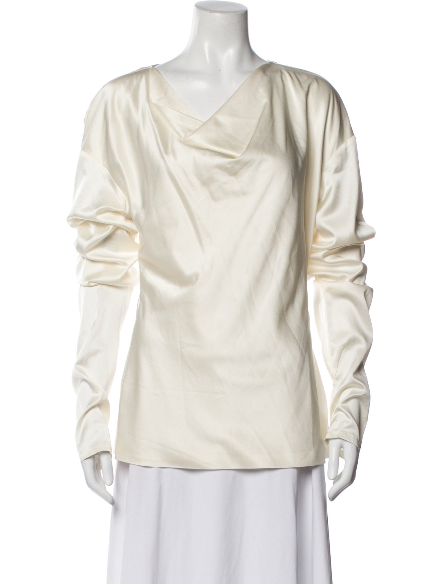 Entire Studios Silk Cowl Neck Top