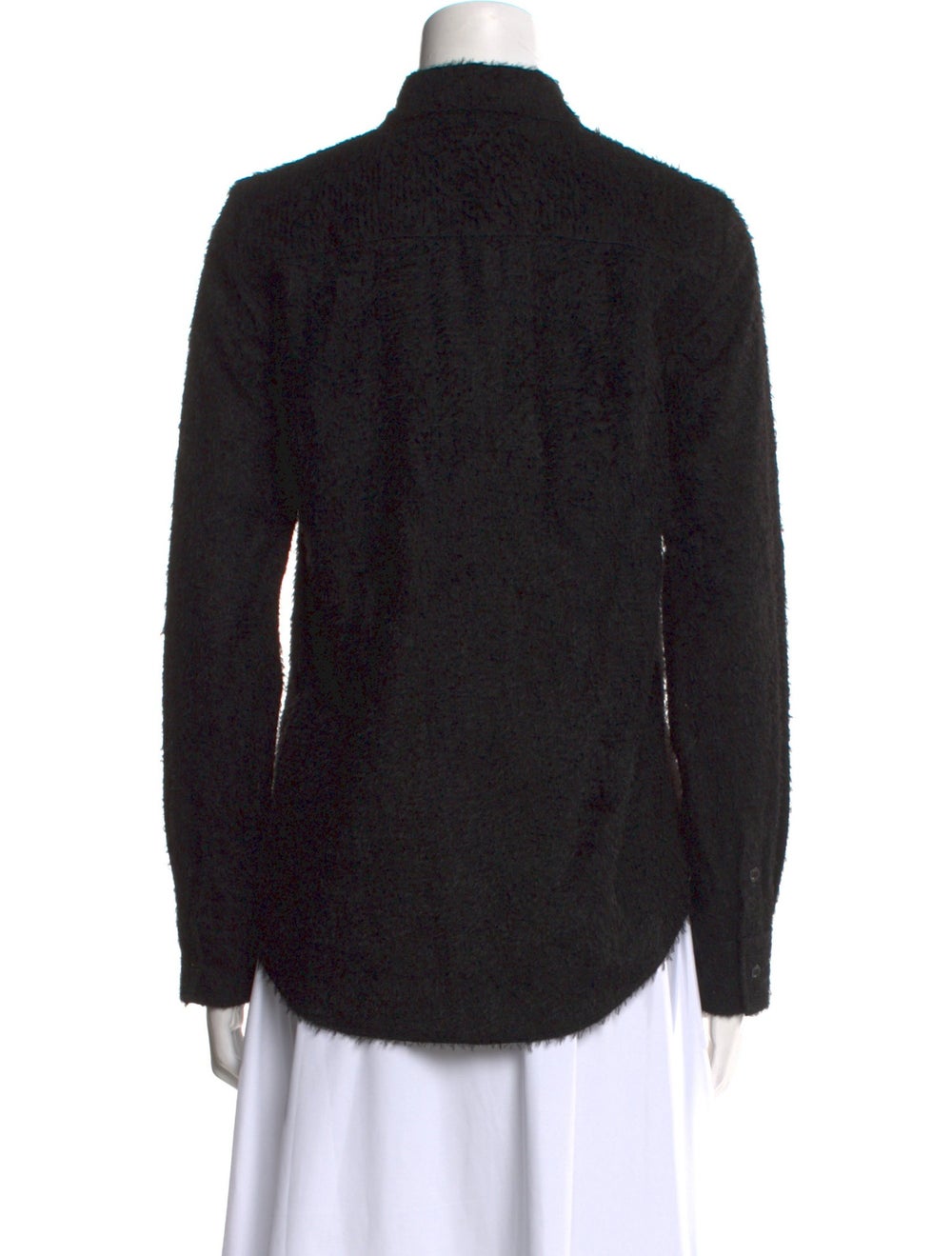 Esse Studios Button-Up Top Black Long Sleeve with… - image 3