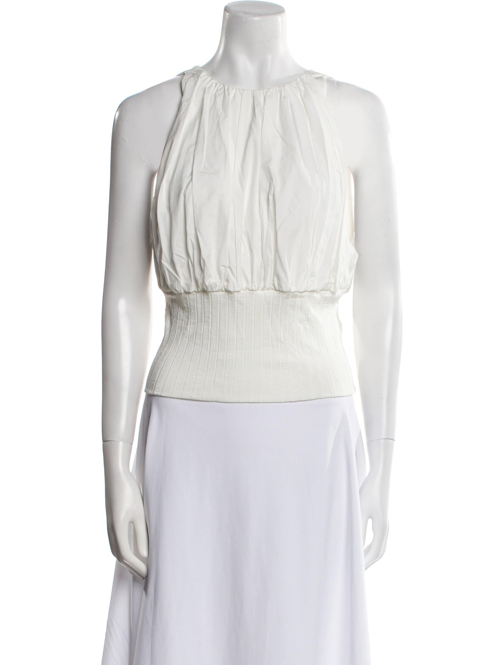 Esse Studios Crew Neck Sleeveless Crop Top