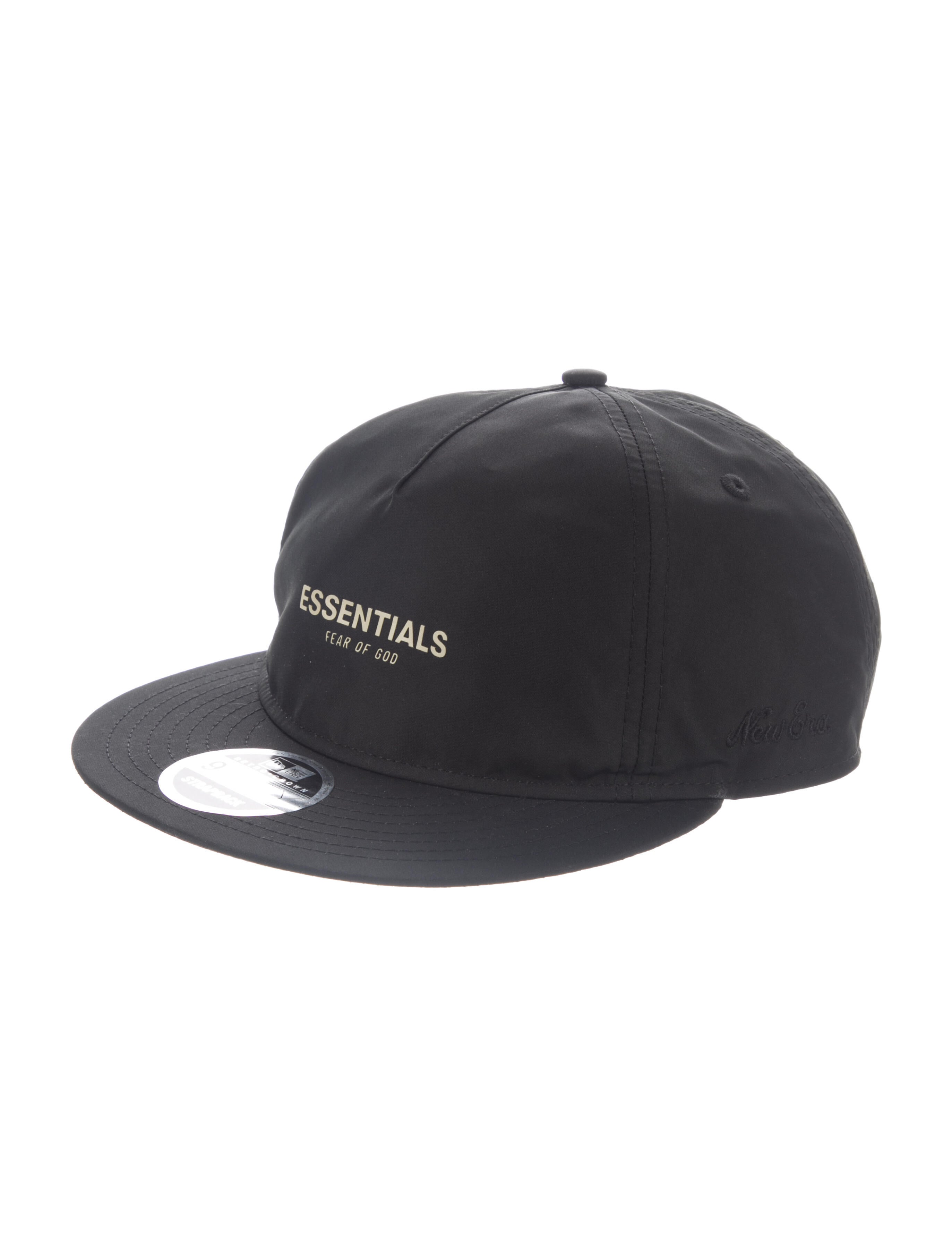 Essentials - Fear of God New Era 59Fifty Fitted Hat (FW21) - Black Hats ...