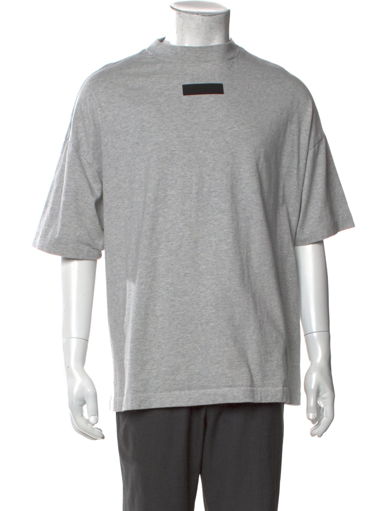Essentials - Fear of God Colorblock Pattern Mock Neck T-Shirt