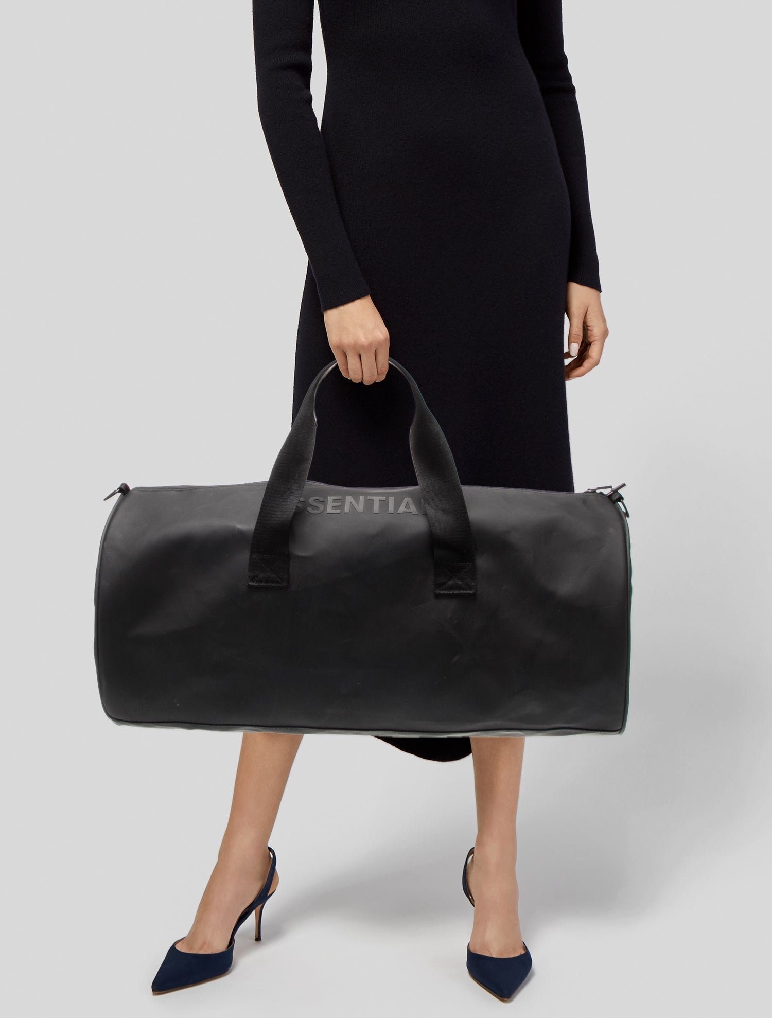Essentials - Fear of God Leather Weekender Bag - Black Weekenders