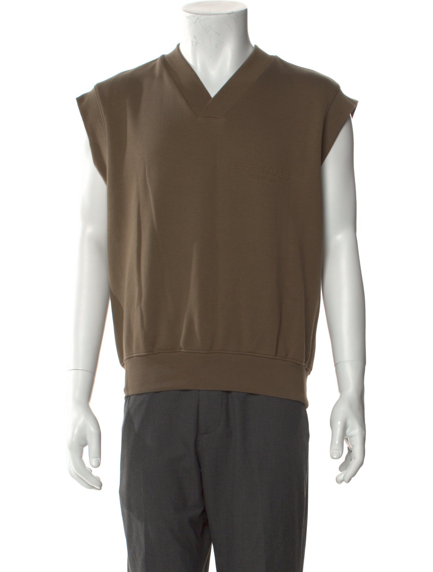 Essentials - Fear of God 'Wood' V-Neck Sweater Vest w/ Tags