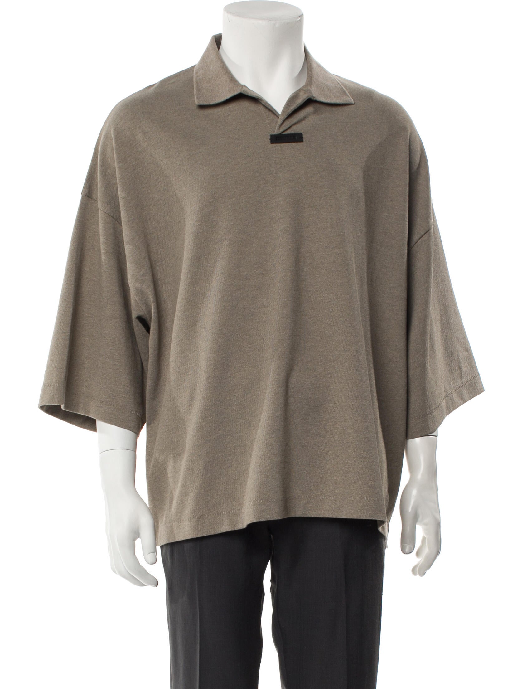 Essentials - Fear of God Collar Three-Quarter Sleeve Polo Shirt w/ Tags