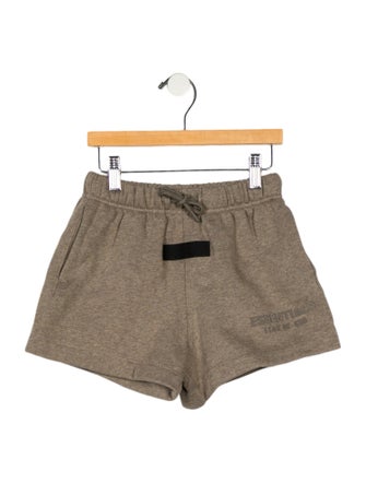 Essentials - Fear of God Girls' Woven Logo Flat Front Shorts