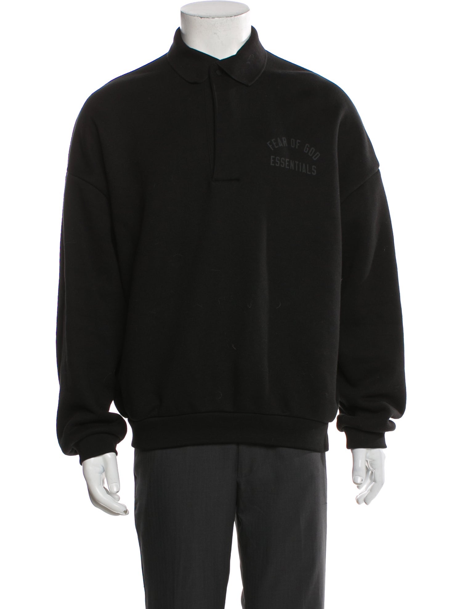 Essentials - Fear of God Graphic Print Collar Polo Sweater