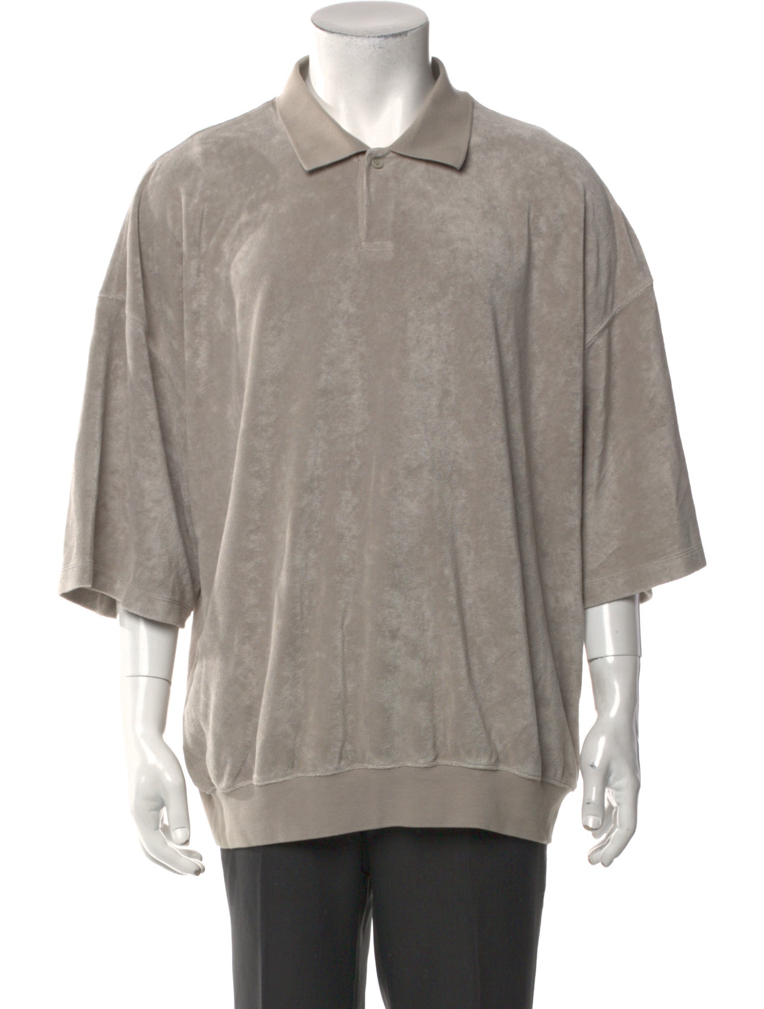 Essentials - Fear of God Collar Three-Quarter Sleeve Polo Shirt