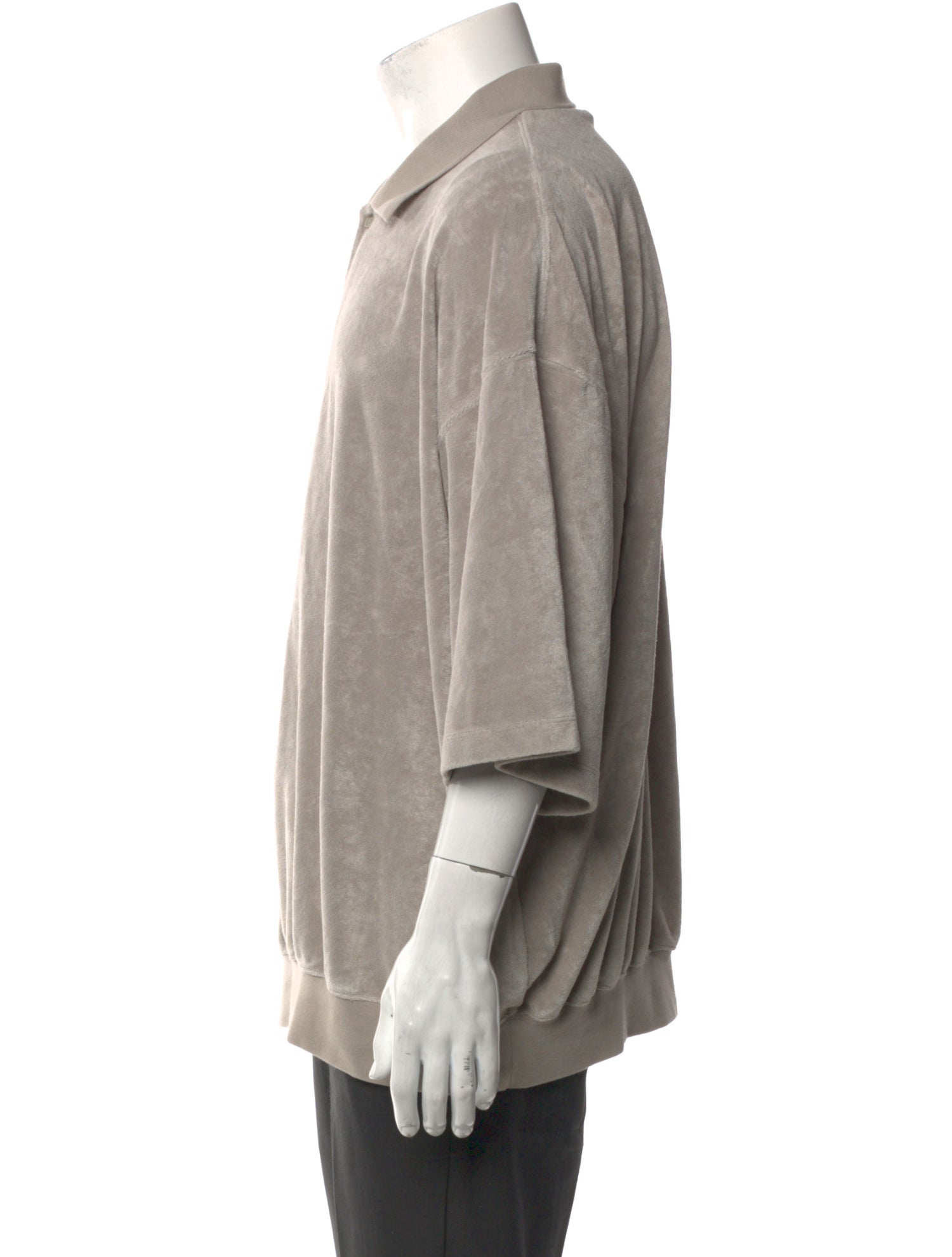 Essentials - Fear of God Collar Three-Quarter Sleeve Polo Shirt