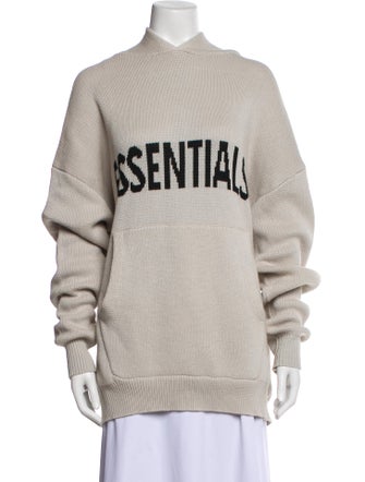 Essentials - Fear of God Graphic Print Mock Neck Sweater