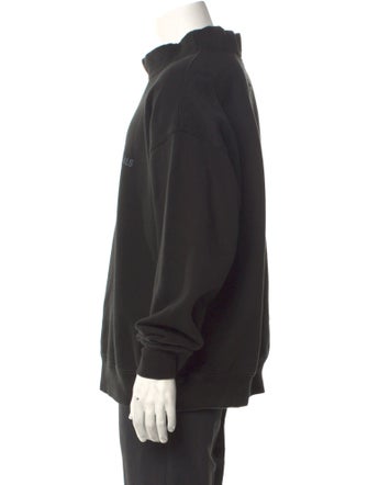 Essentials - Fear of God Reflective Logo Mock Neck Graphic Print Sweatshirt