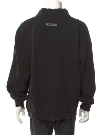 Essentials - Fear of God Reflective Logo Mock Neck Graphic Print Sweatshirt