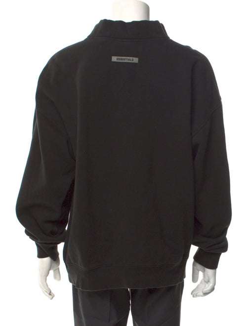 Essentials - Fear of God Reflective Logo Mock Neck Graphic Print Sweatshirt