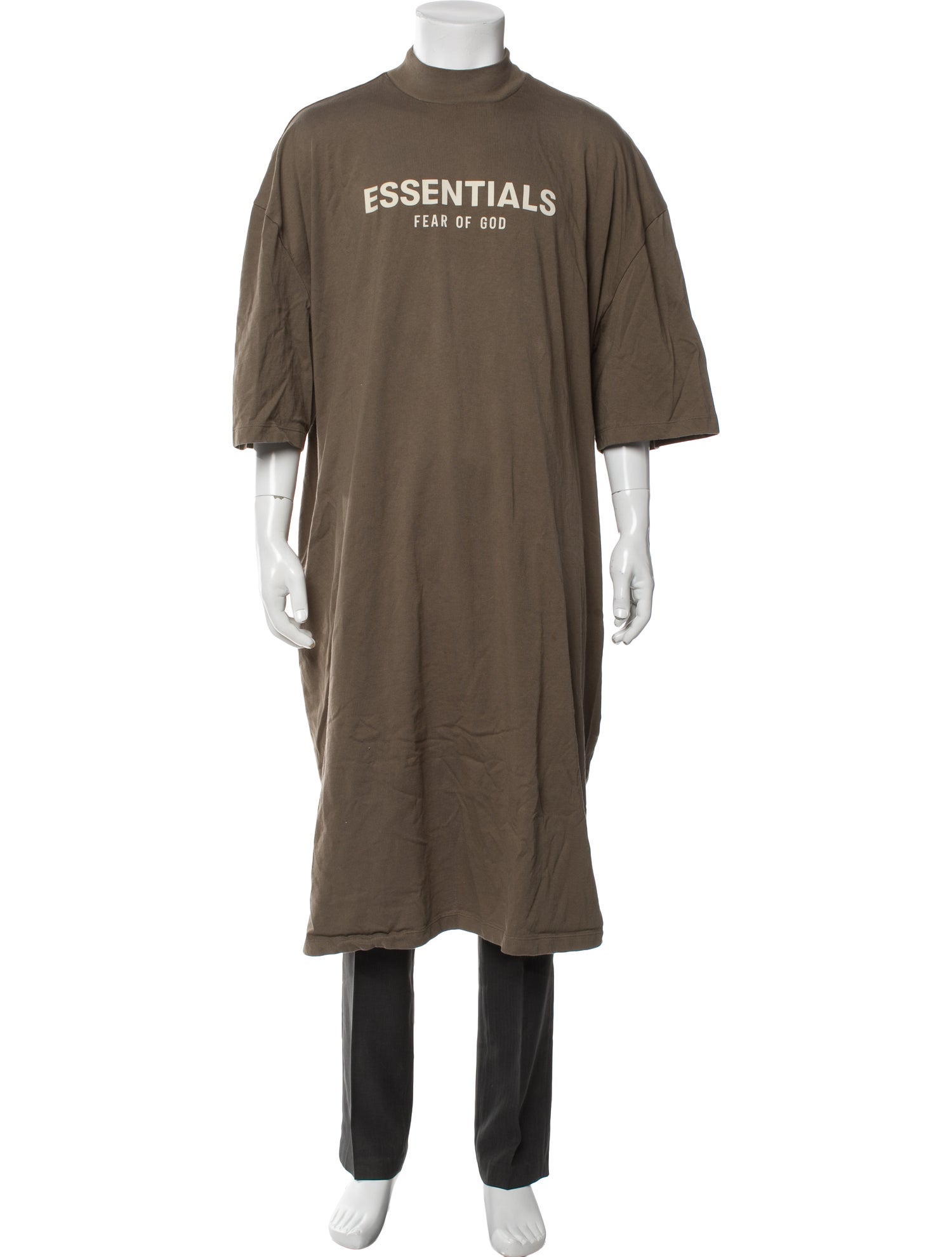 Essentials - Fear of God Graphic Print Mock Neck T-Shirt