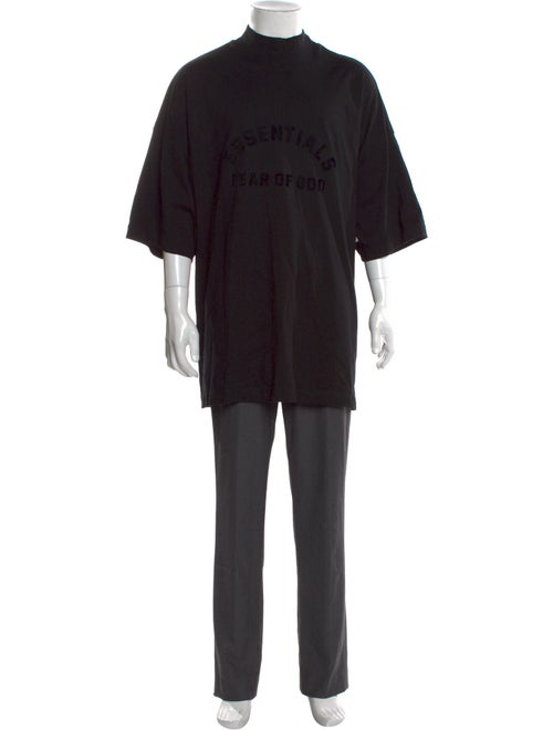Essentials - Fear of God Graphic Print Mock Neck T-Shirt