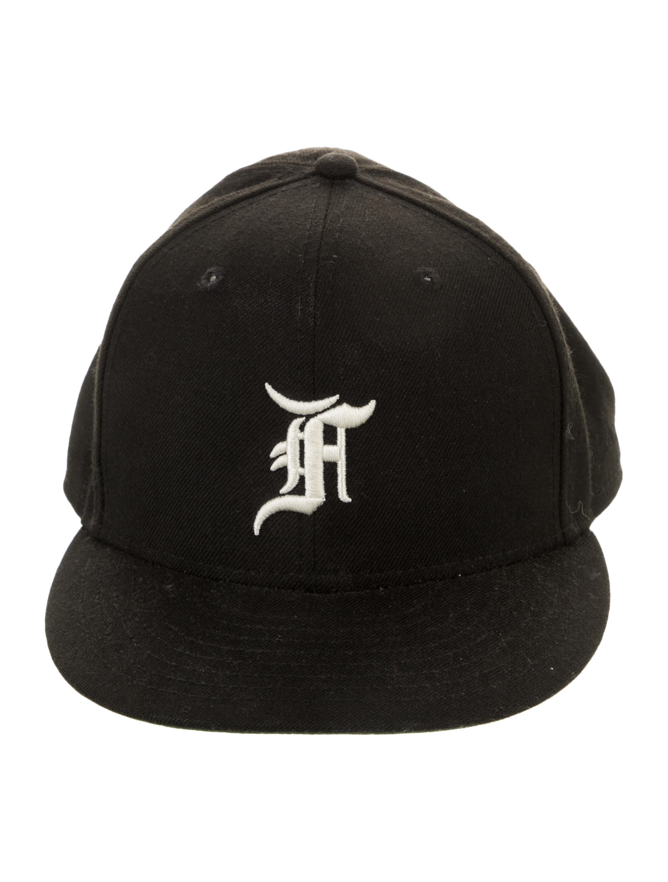 Essentials - Fear of God Black Embroidered Baseball Cap