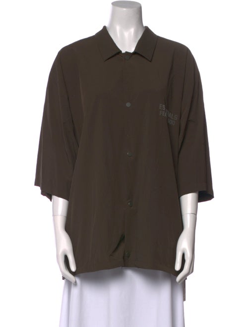 Essentials - Fear of God Three-Quarter Sleeve Button-Up Top