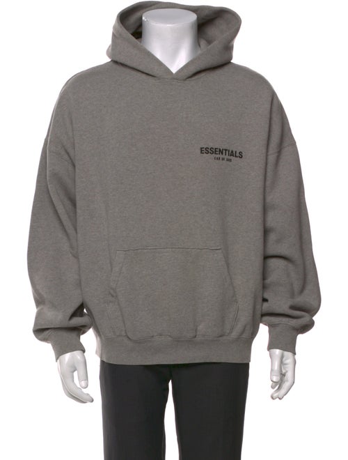 Essentials - Fear of God Graphic Print V-Neck Hoodie