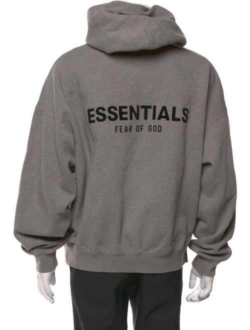 Essentials - Fear of God Graphic Print V-Neck Hoodie