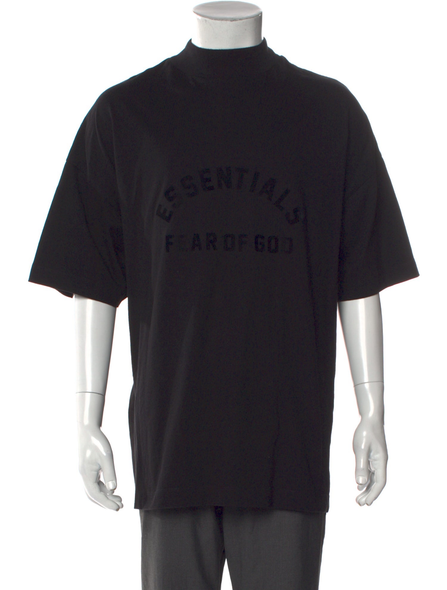 Essentials - Fear of God Graphic Print Mock Neck T-Shirt