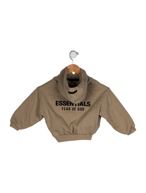 Essentials - Fear of God Kids Logo Flocked Hooded Sweatshirt