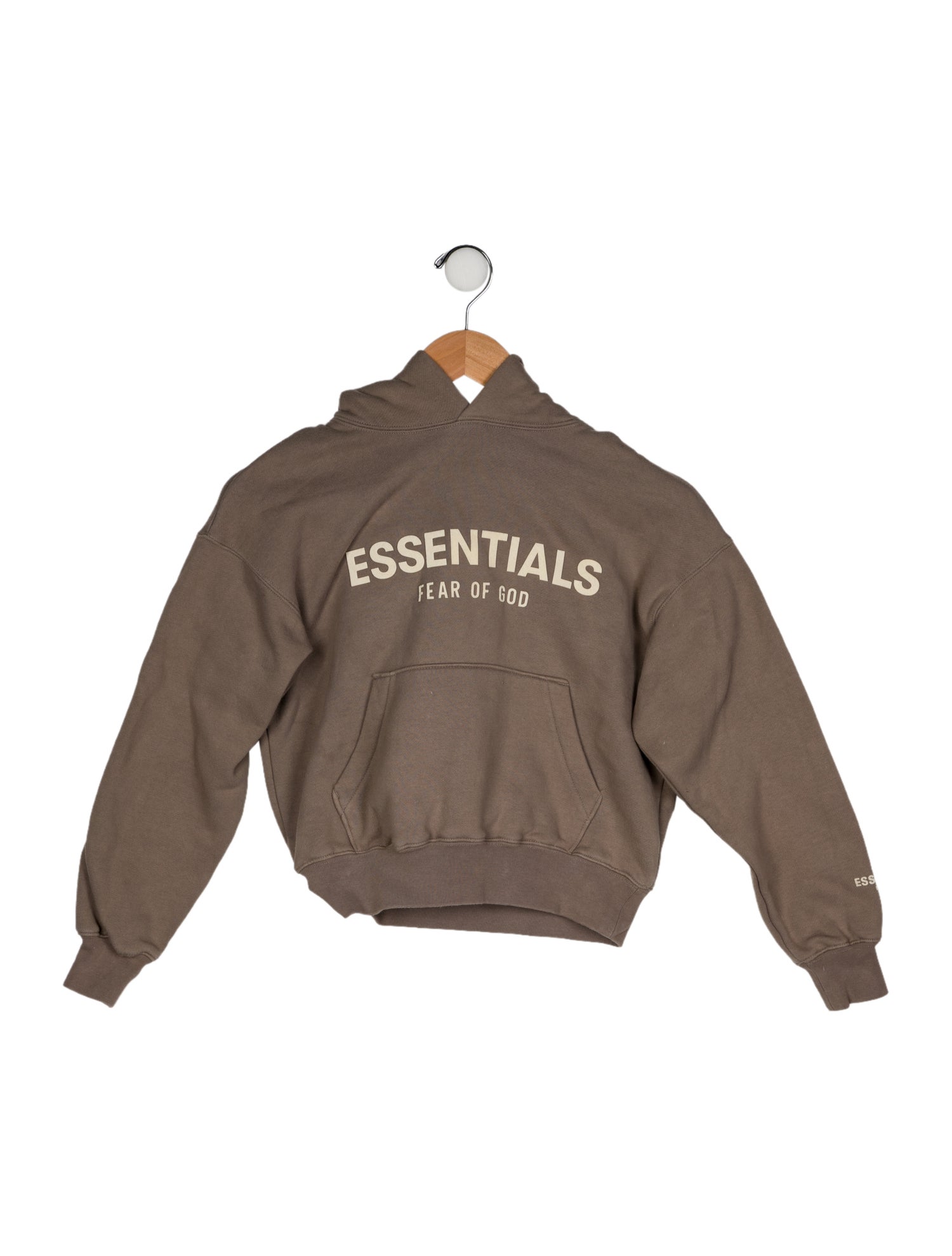Essentials - Fear of God Kids Logo Flocked Hooded Sweatshirt