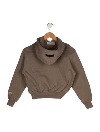 Essentials - Fear of God Kids Logo Flocked Hooded Sweatshirt