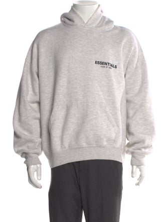 Essentials - Fear of God Graphic Print V-Neck Hoodie