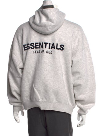Essentials - Fear of God Graphic Print V-Neck Hoodie