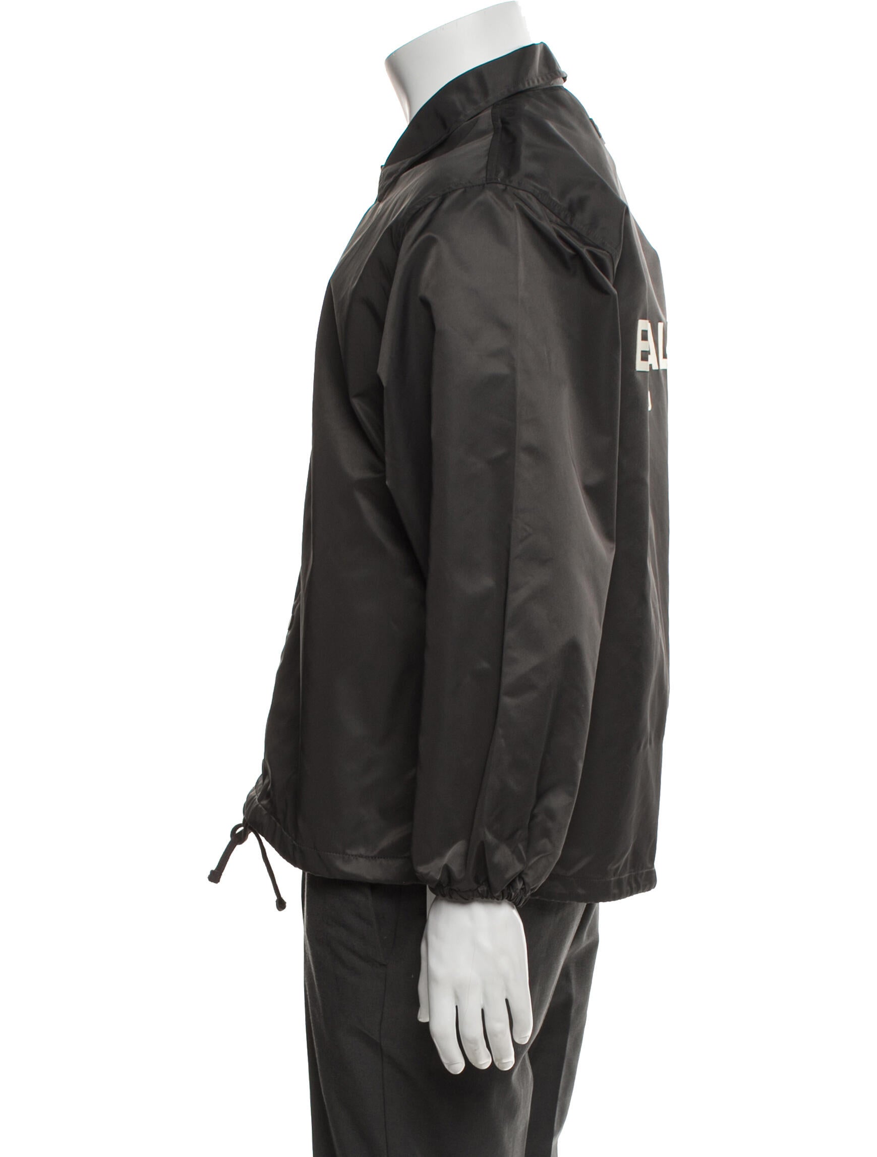 Essentials - Fear of God Logo Coach 'Jet Black' Windbreaker
