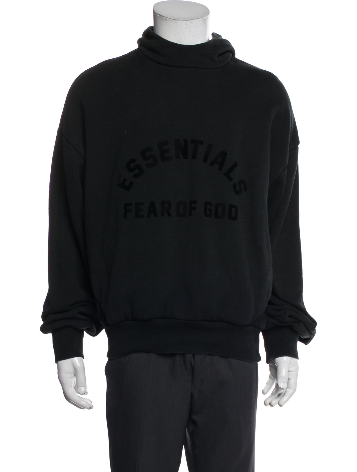 Essentials - Fear of God Graphic Print Mock Neck Hoodie