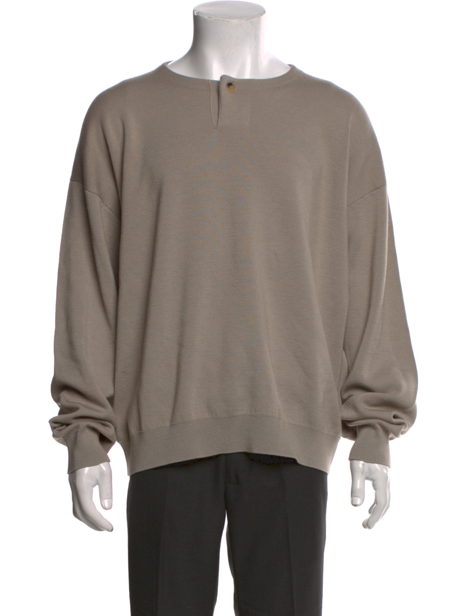 Fear Of God Signature Logo Eternal Collection Knit Henley Pullover