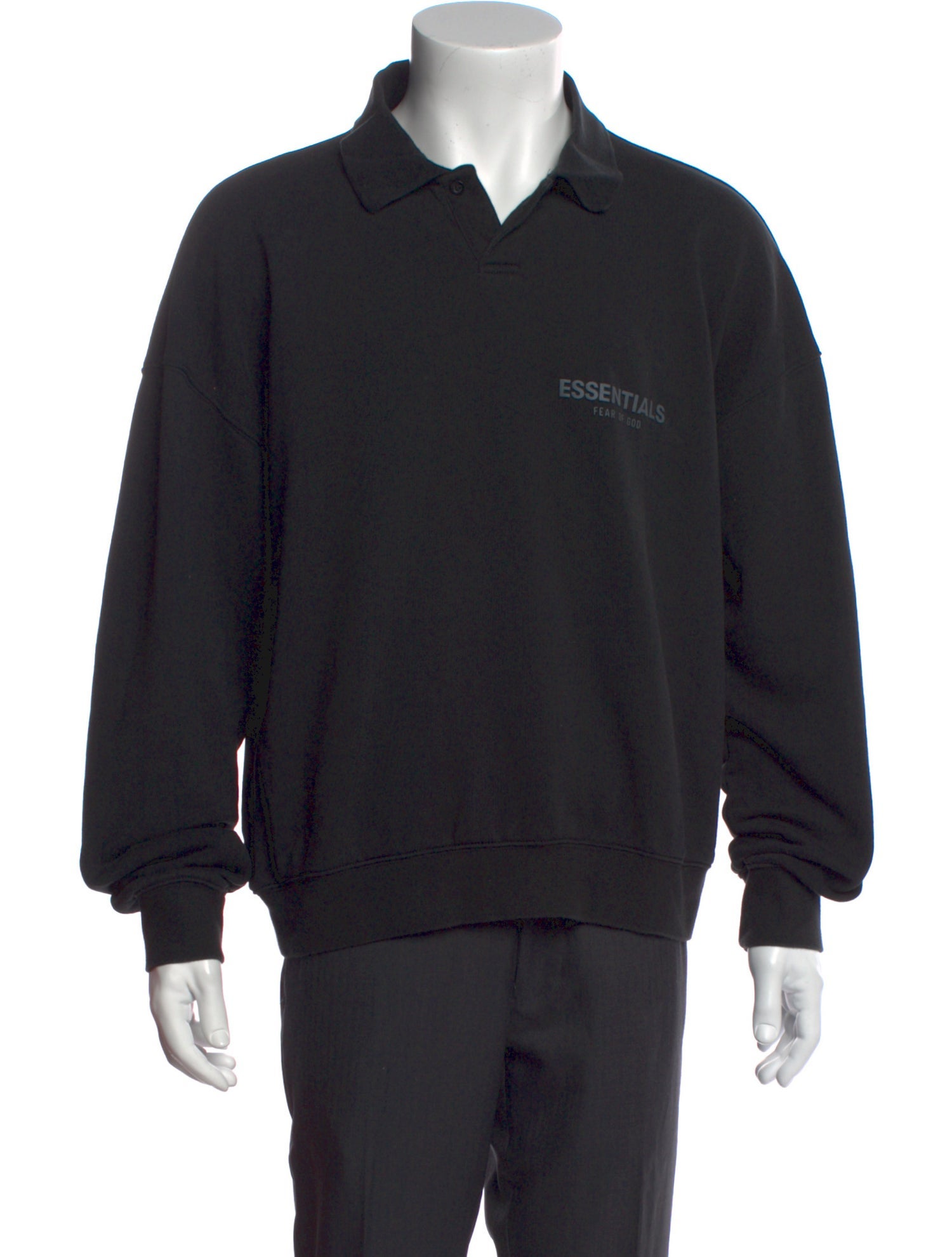 Essentials - Fear of God Graphic Print Mock Neck Polo Sweater