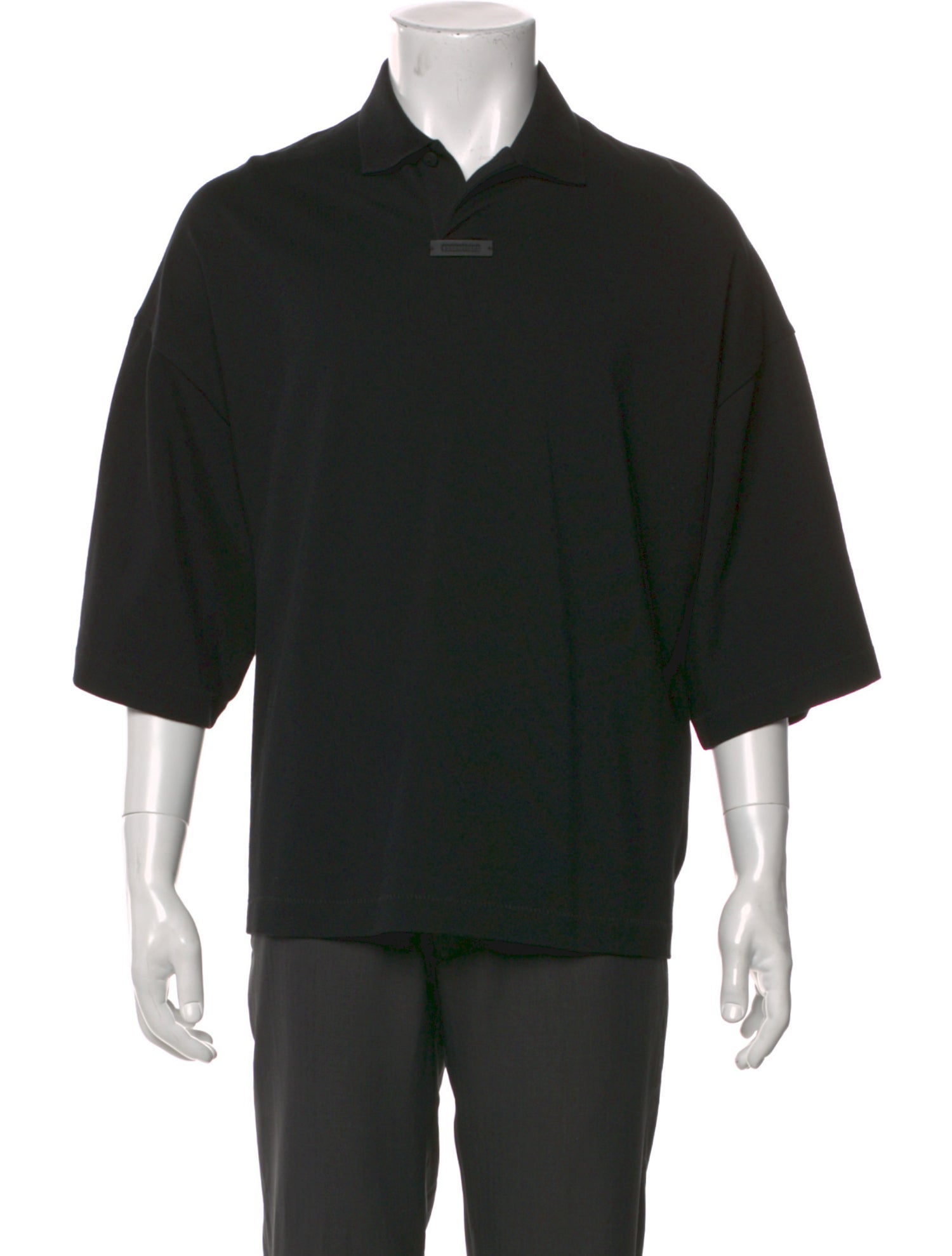 Essentials - Fear of God Collar Three-Quarter Sleeve Polo Shirt